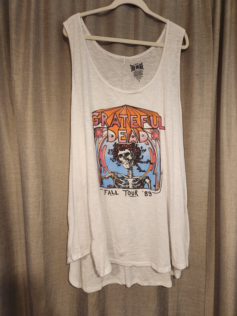 torrid White Grateful Dead Graphic Tank with Orange and Blue Print